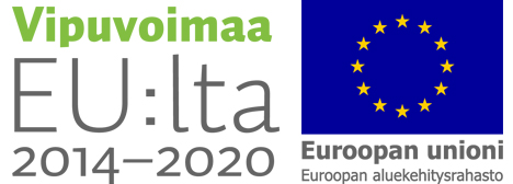 Vipuvoimaa EU:lta ja EU:n aluekehitysrahaston logot.